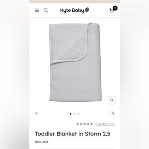 kyte baby toddler blanket TOG 2.5 in color Storm